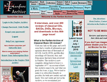 Tablet Screenshot of fanfarearchive.com